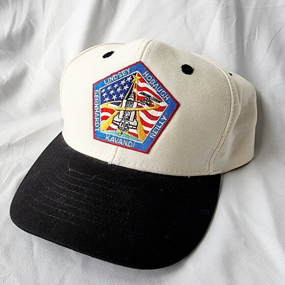 NASA STS-104 Atlantis Space Shuttle Mission Patch Snapback Hat July 2001 Vintage - Picture 1 of 6